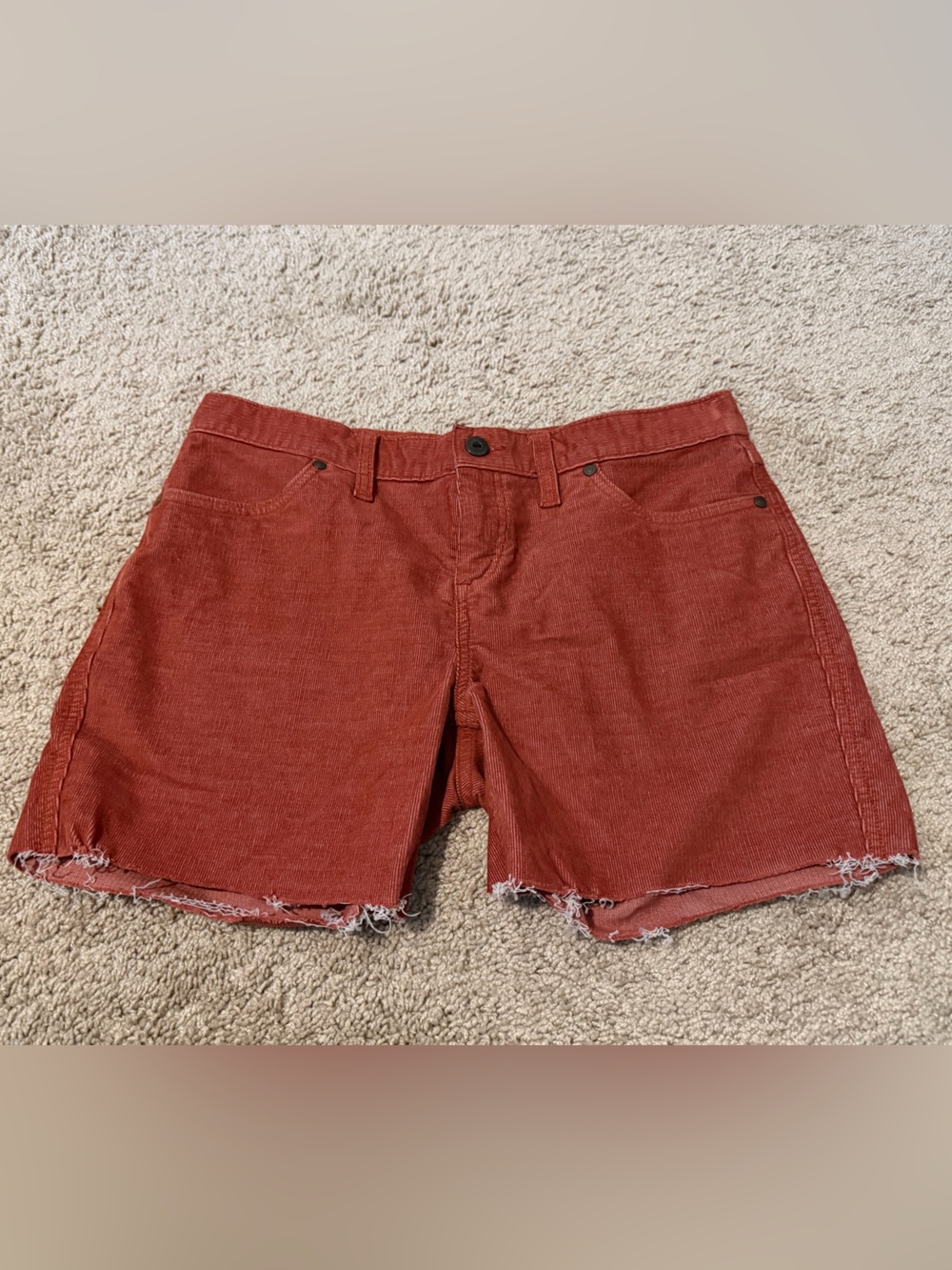 Carve Designs Oahu Corduroy Shorts Dark Coral Women’s Size 4 Casual